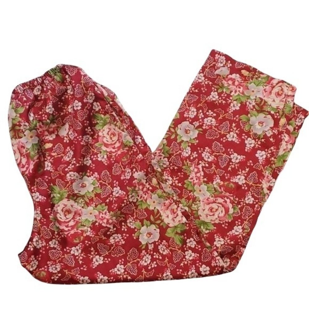 Floral Lounge Pants with elastic waistband